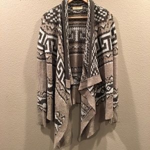 Abercrombie poncho sweater tan cardigan